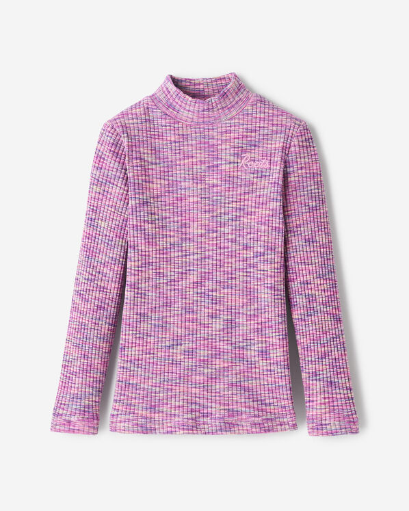 Toddler Girls Space Dye Mock Neck Top