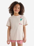 T-shirt décontracté à poche pour enfants