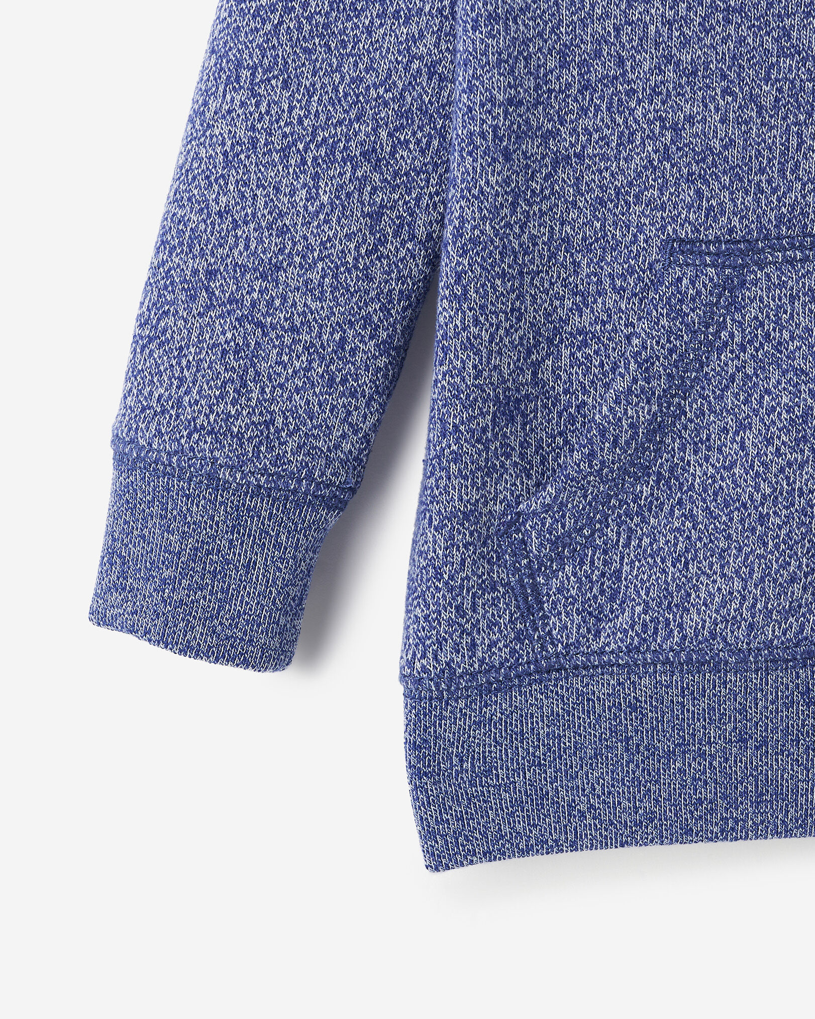 Chandail original à capuchon et glissière en jersey bouclette de coton bio pour bébés