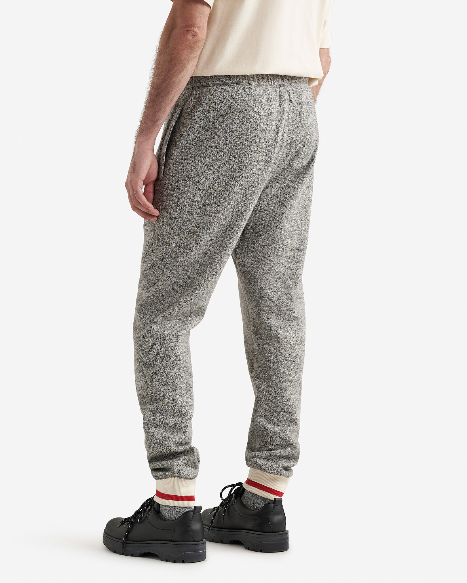 Pantalon original en molleton à chevilles côtelées Cabane