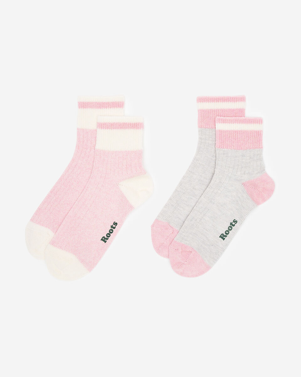 Womens Cotton Cabin Ankle Sock 2 Pack