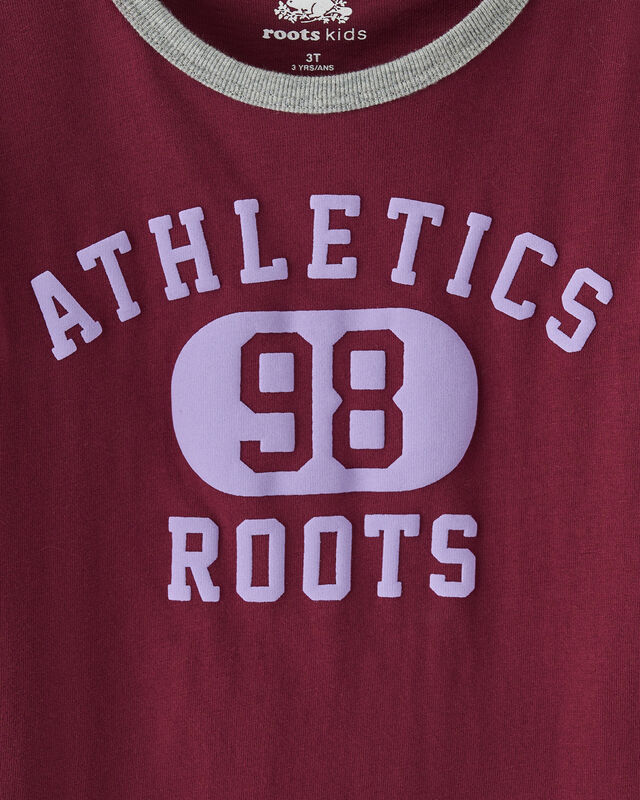 Roots Toddler Girls Athletics Club Blouson T-Shirt. 3
