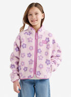 Blouson en mouton &agrave; motif floral pour filles