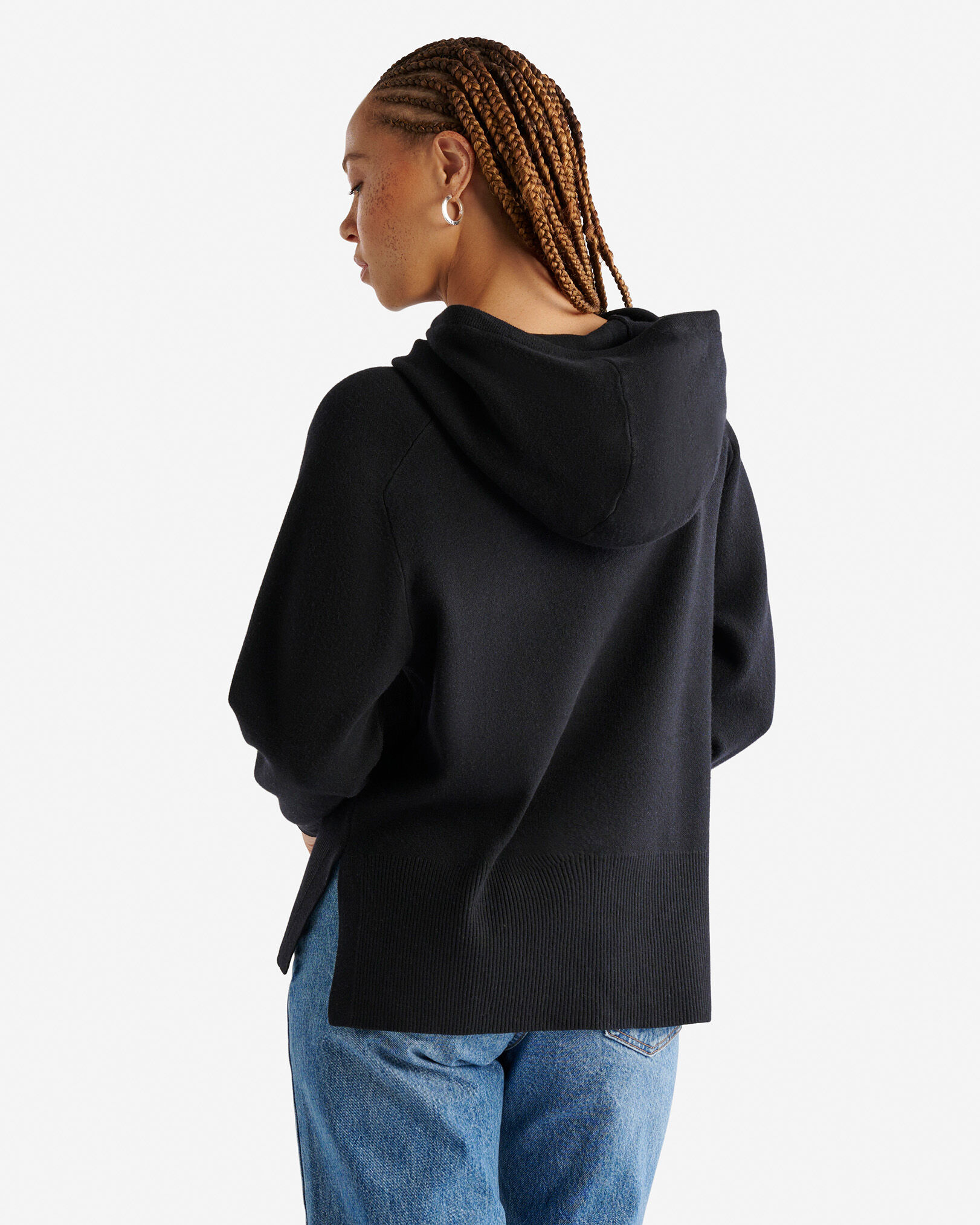 Roots Bowen Sweater Hoodie in Black