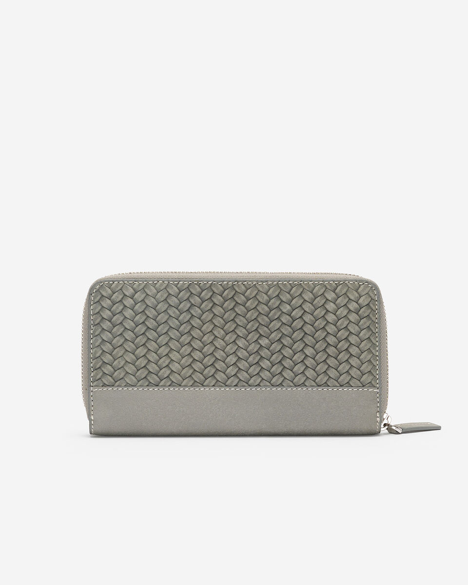 Zip Around Clutch Woven