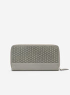 Zip Around Clutch Woven