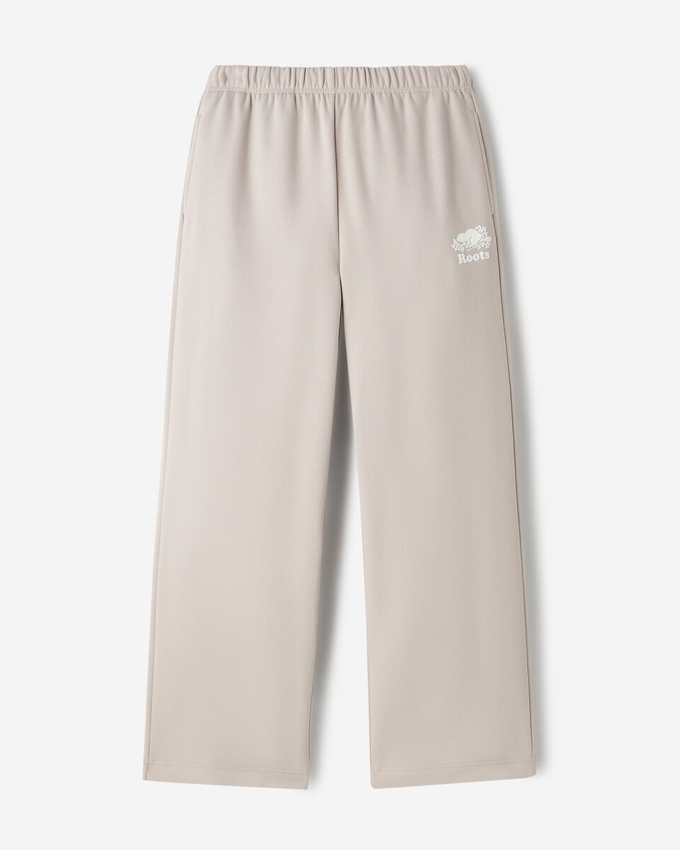 Pantalon &agrave; jambe large en molleton de coton bio Cooper