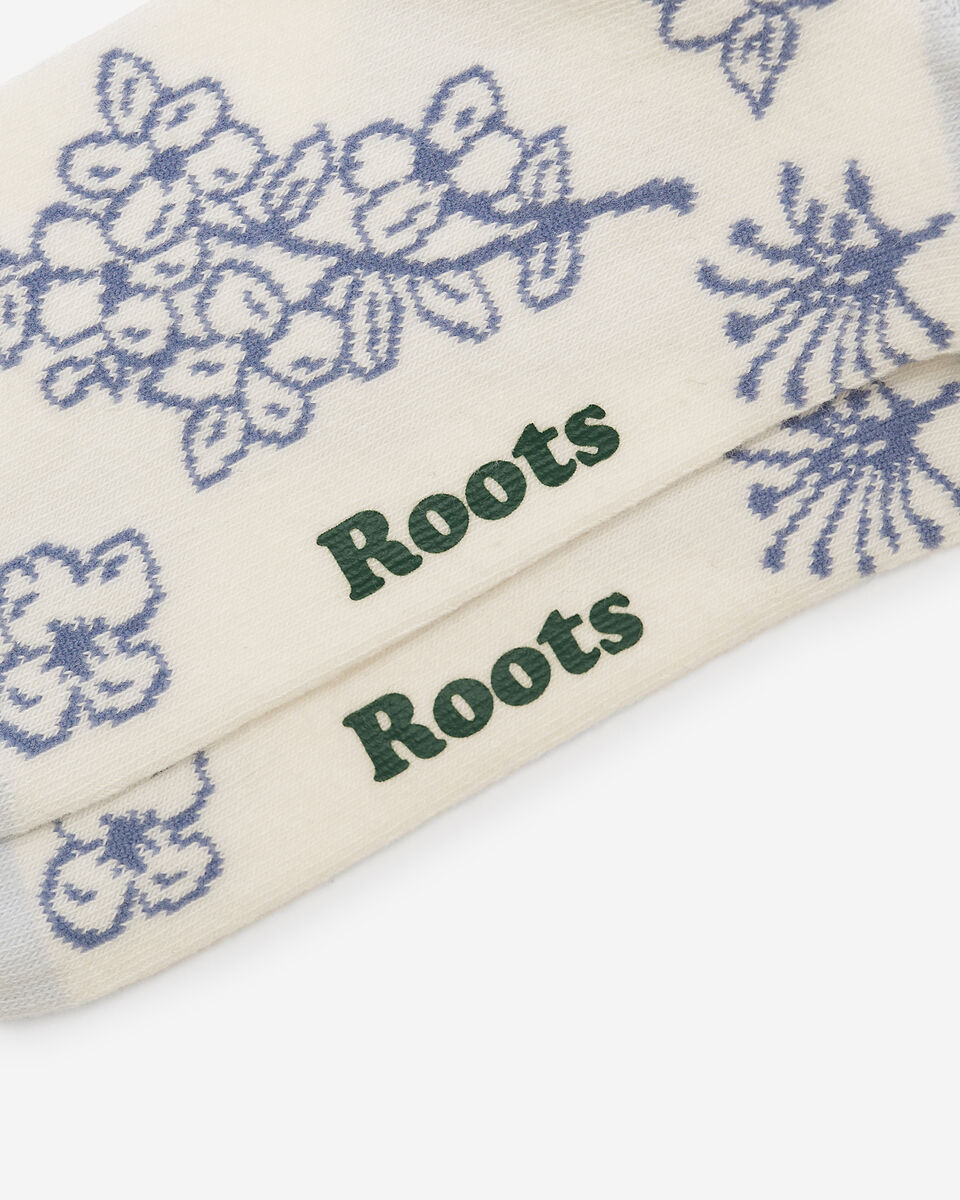 Chaussettes motif floral pour femme