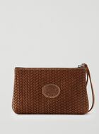 Pochette en cuir tressé