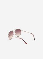 Womens Metal Aviator Sunglasses