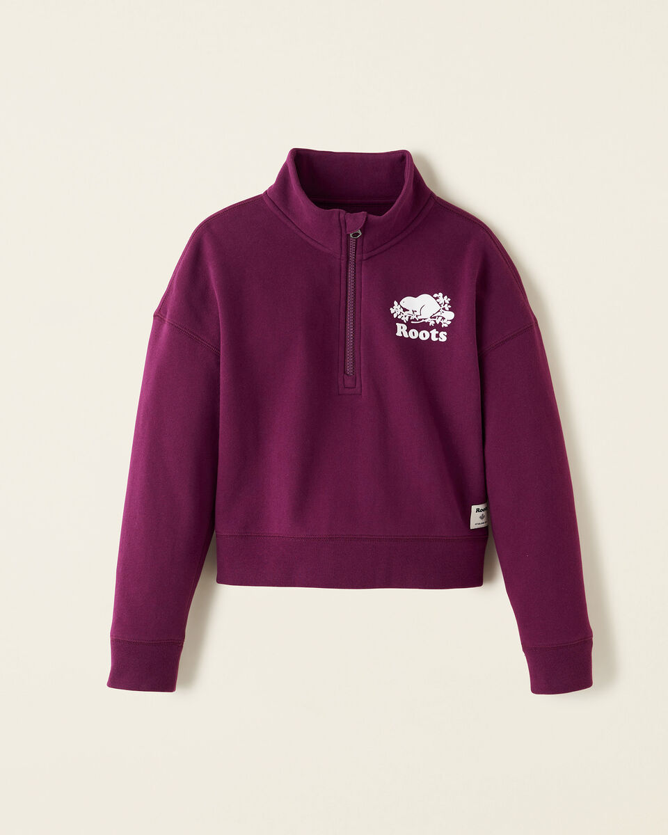 Chandail à col à glissière décontracté original en coton bio pour enfants