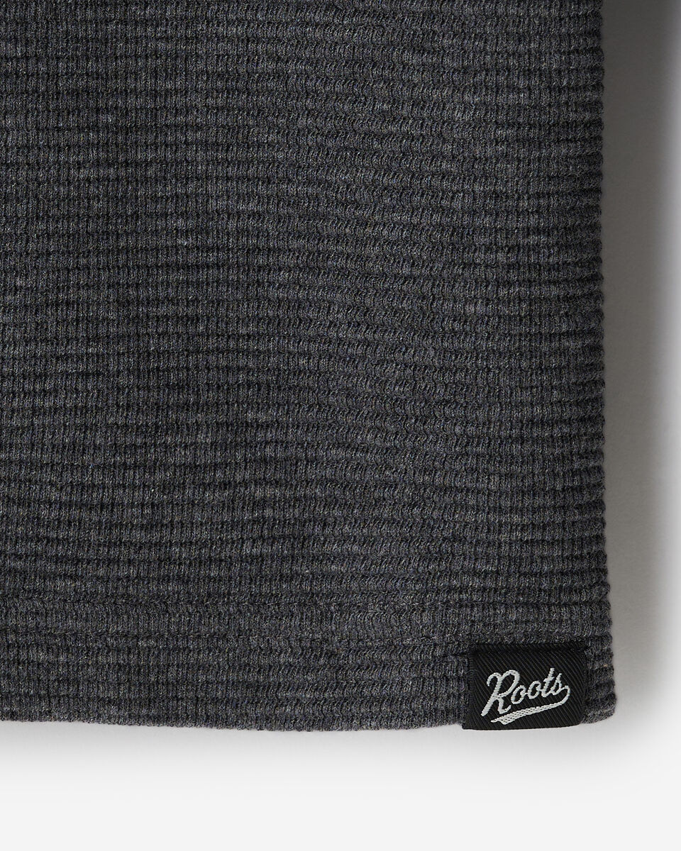 Chandail henley à col boutonné en tricot double Thompson