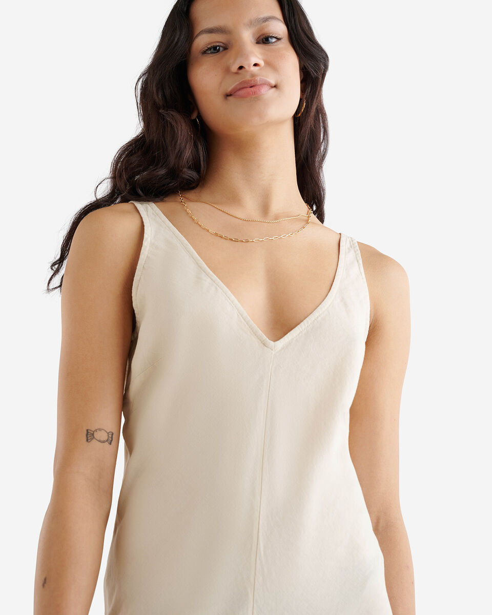 Linen V-Neck Dress