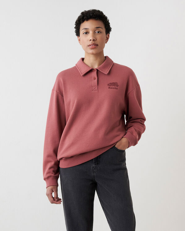 Organic Cooper Relaxed Polo Sweatshirt