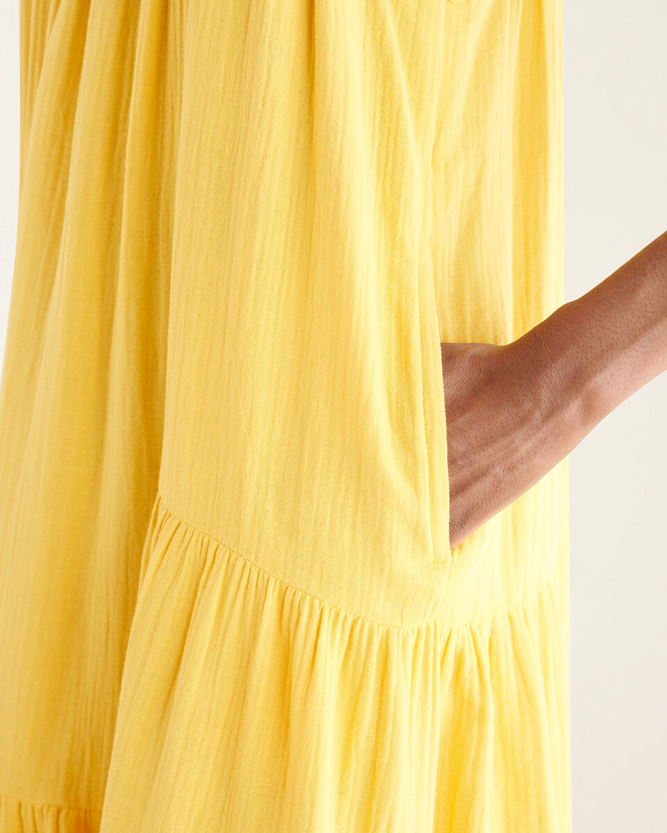 Isla Cotton Gauze Tiered Dress Dresses, Jumpsuits Roots