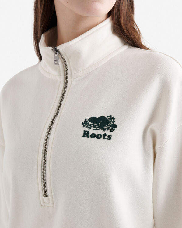 Chandail à col à glissière décontracté Cooper en coton bio