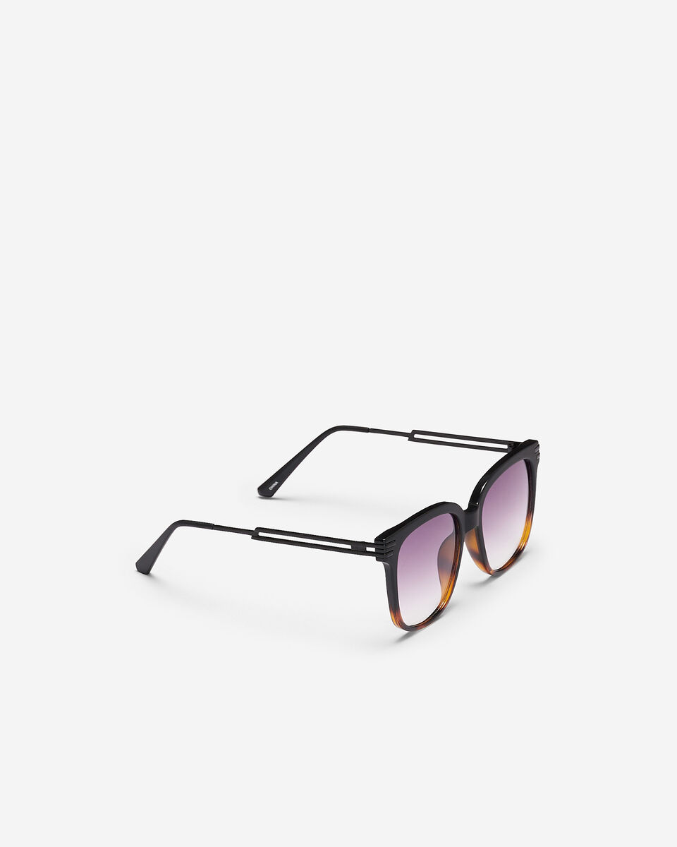 Womens Plastic Modified Square With Metal Temple Arms Sunglasses