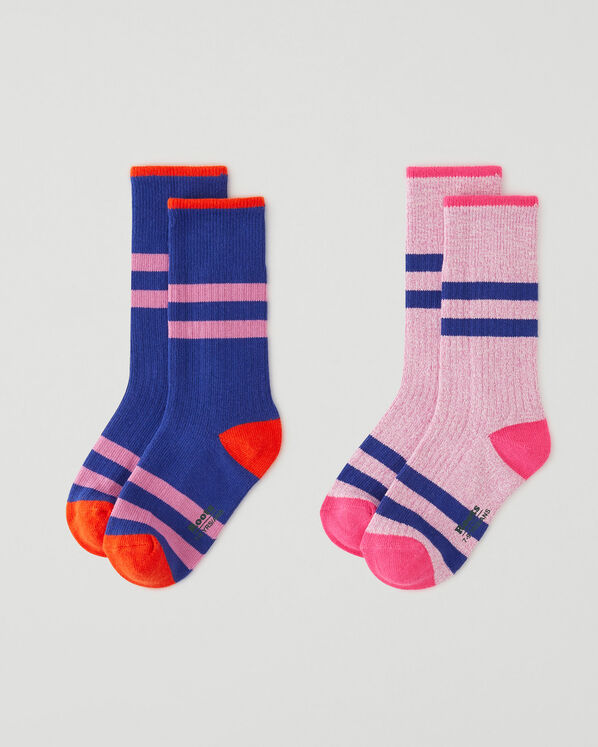 2 paires de chaussettes à rayures Cooper pour enfants