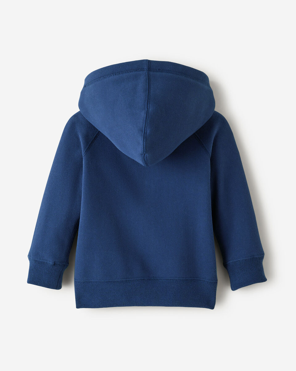 Chandail original à capuchon et glissière en coton bio pour bébés