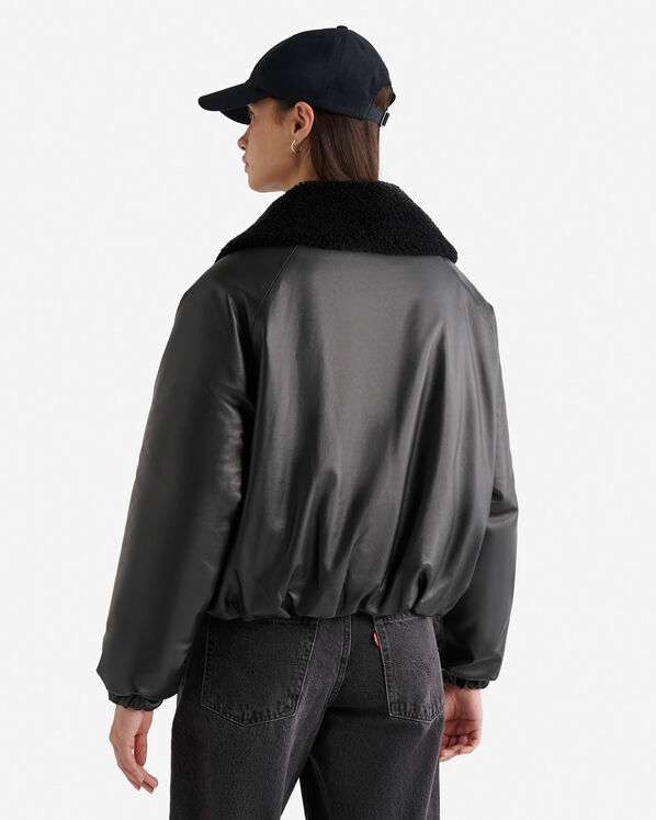 Leather Bubble Jacket