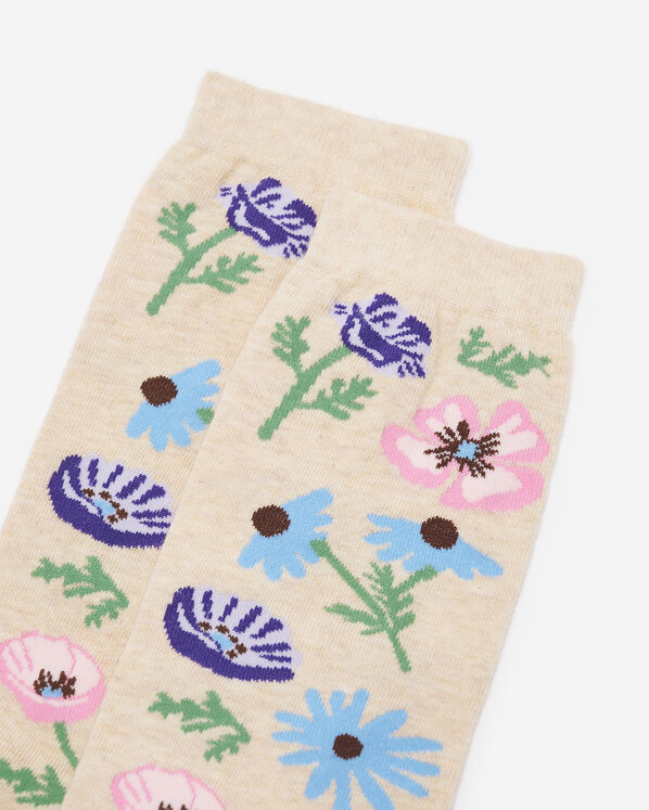 Adult Springfield Print Crew Sock