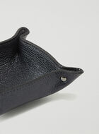 Small Leather Tray Metallic
