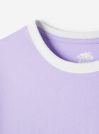 T-shirt &agrave; bordures contrastantes en coton bio Cooper pour femme