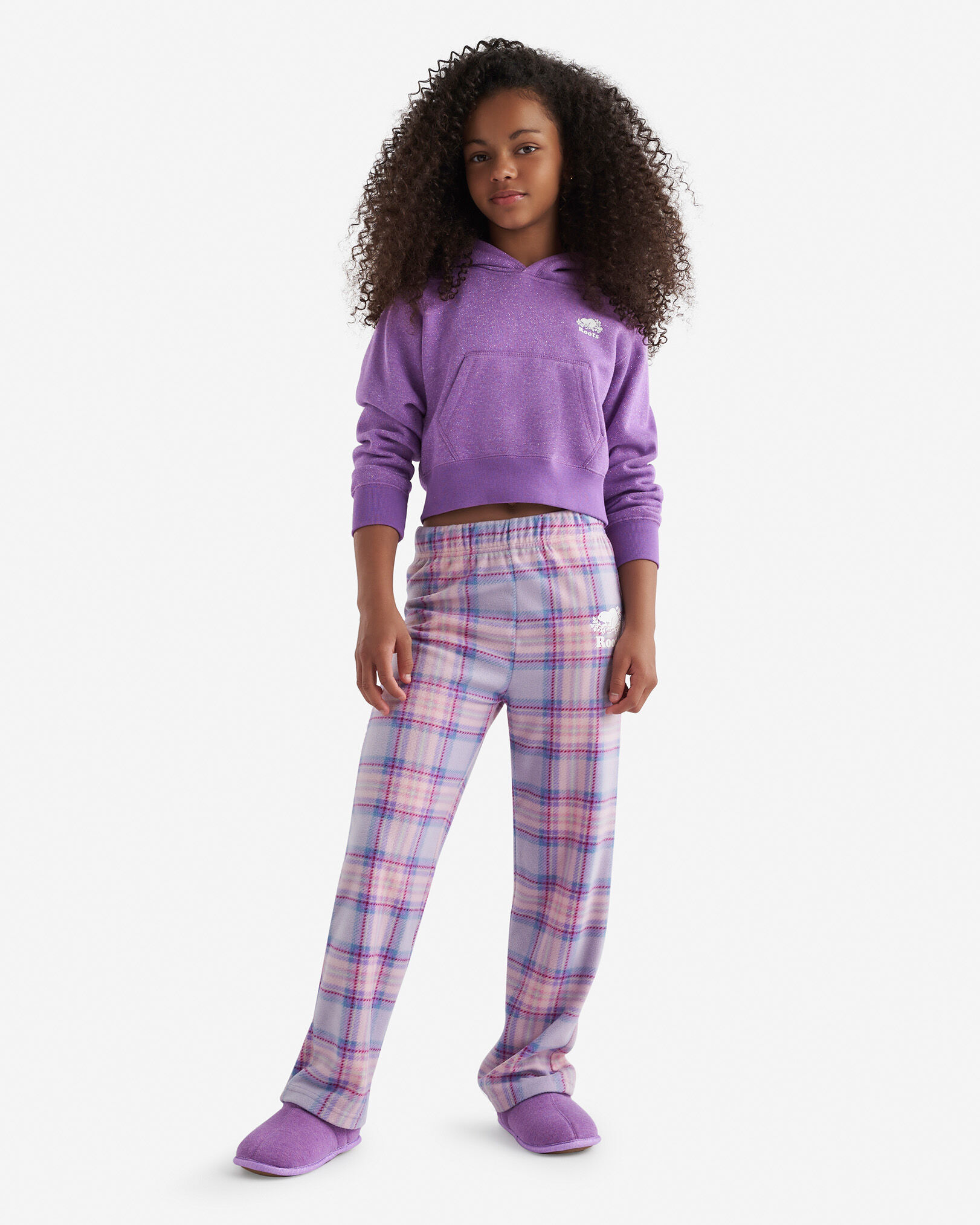 Chandail scintillant court a capuchon Cooper pour fille