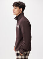 Plaid Applique Quarter Zip
