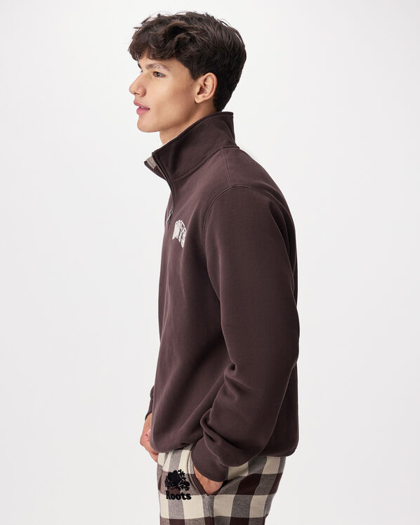 Plaid Applique Quarter Zip