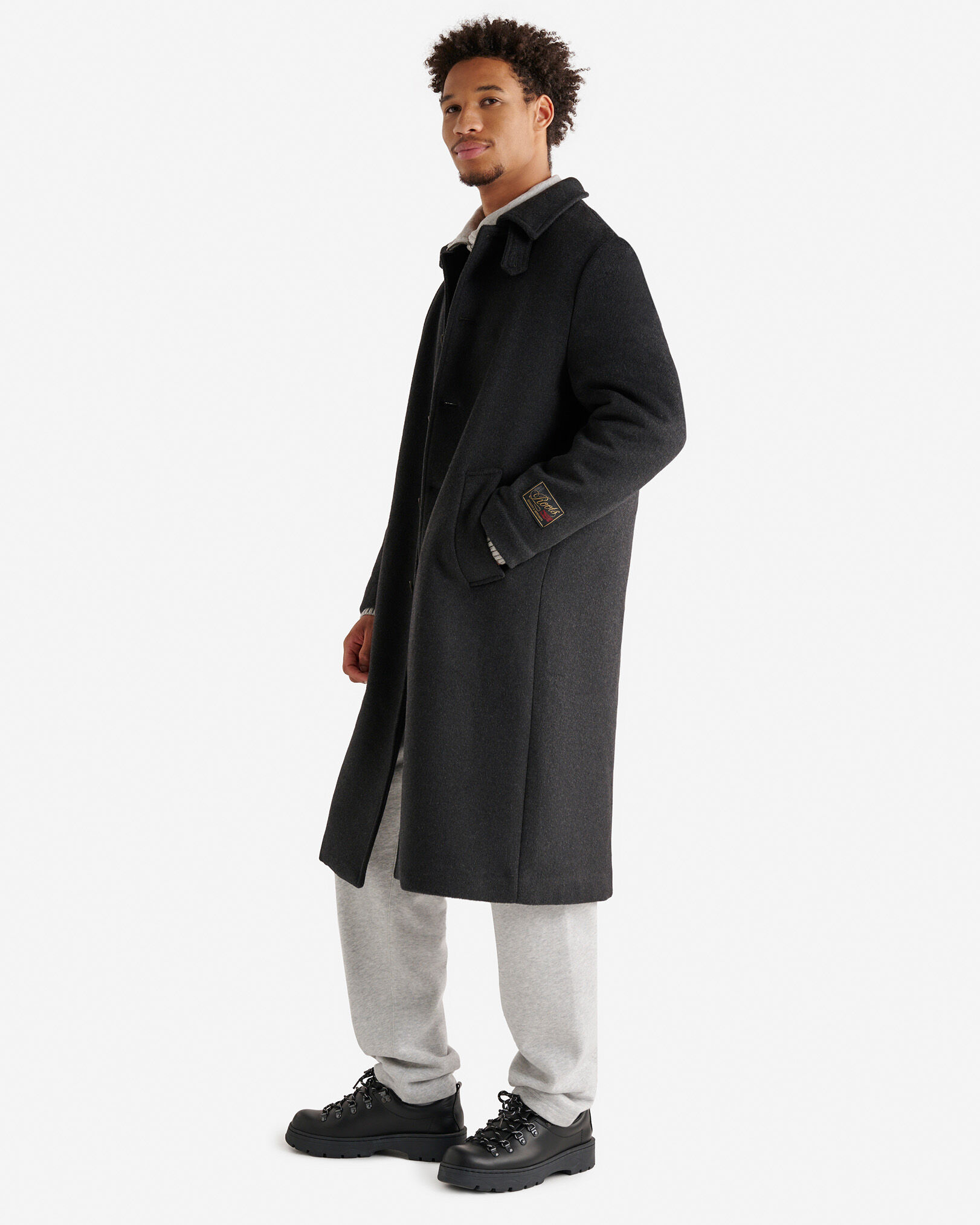 Hip length wool coat cheap