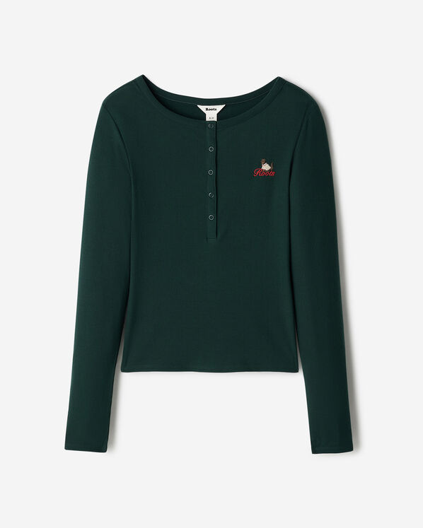 Chandail de pyjama &agrave; col boutonn&eacute; de No&euml;l