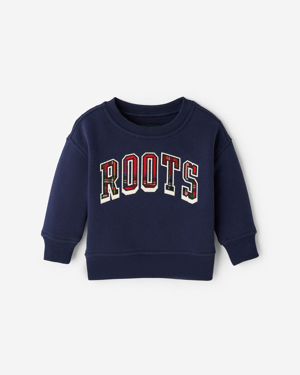 Chandail &agrave; col rond avec appliqu&eacute; &agrave; carreaux pour b&eacute;b&eacute;s