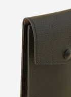 Sac &agrave; bandouli&egrave;re &agrave; goussets lat&eacute;raux en accord&eacute;on pour t&eacute;l&eacute;phone en cuir Cervino