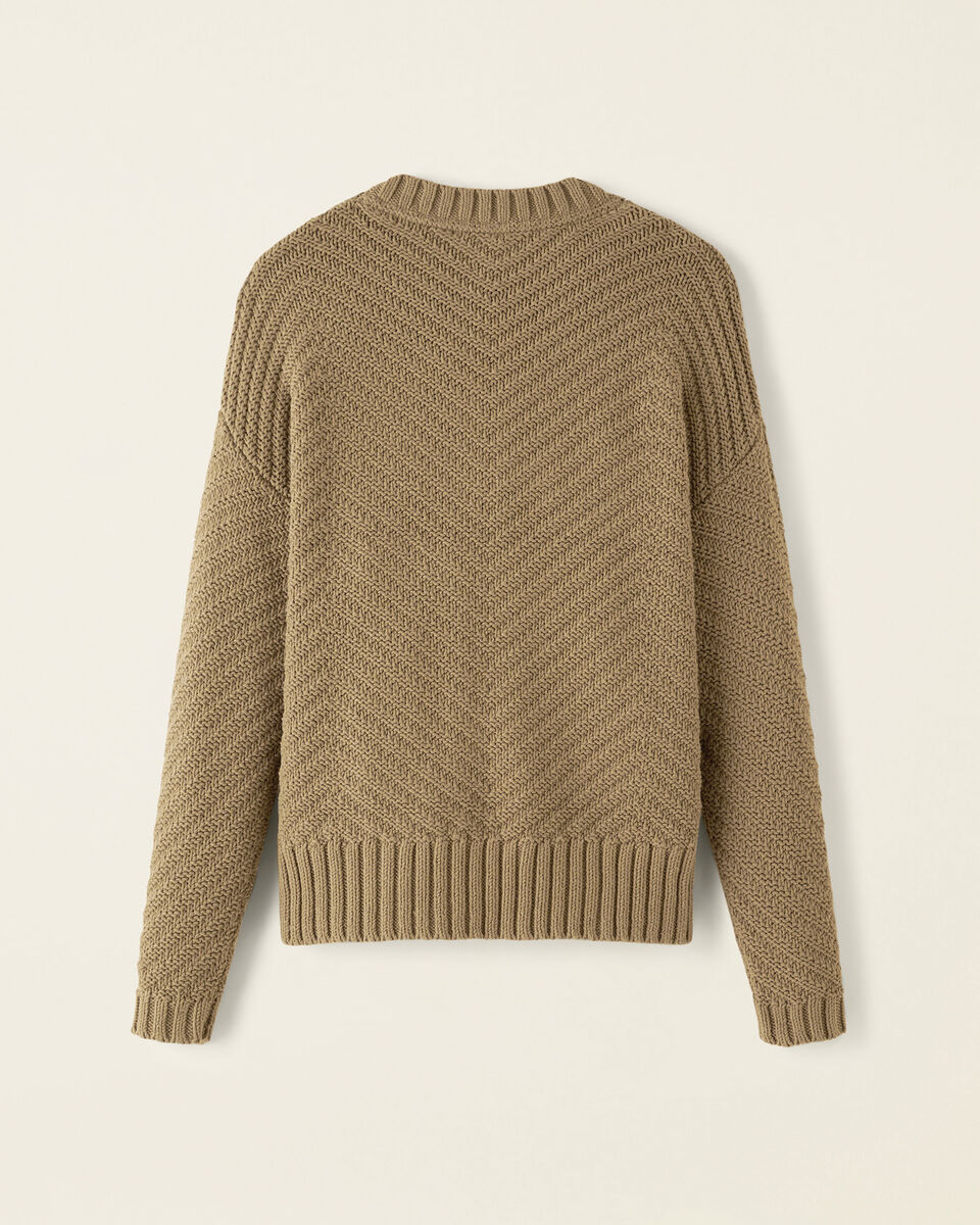 Wholesome Waffle Knit Sweater Green