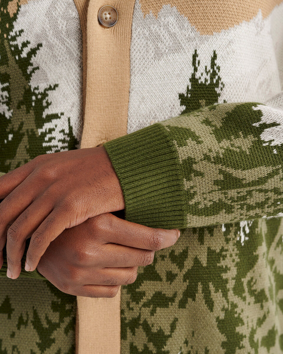 Landscape Intarsia Cardigan