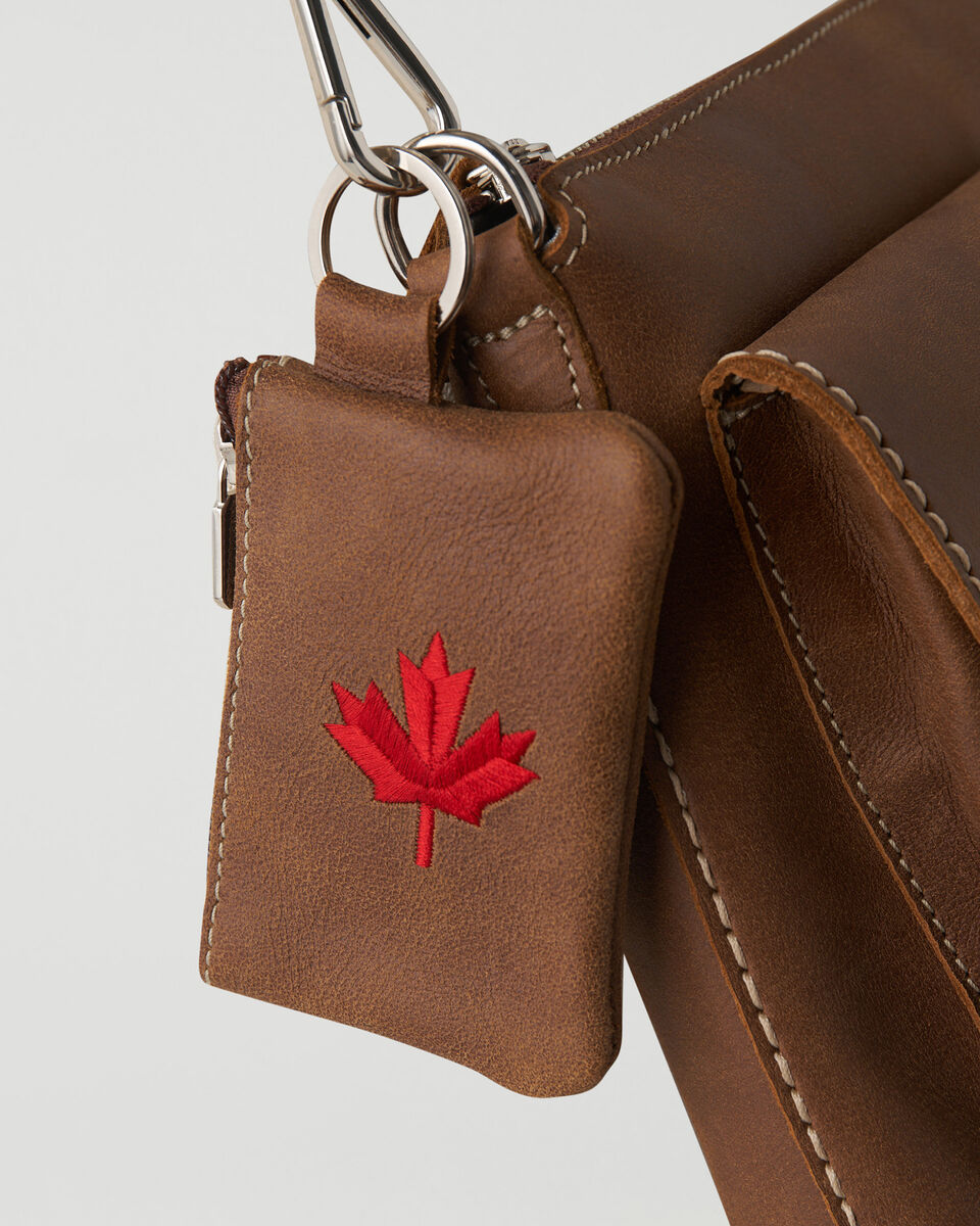 Maple Leaf Top Zip Pouch Tribe