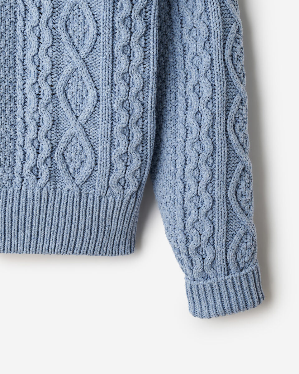 Cable Knit Quarter Zip Sweater