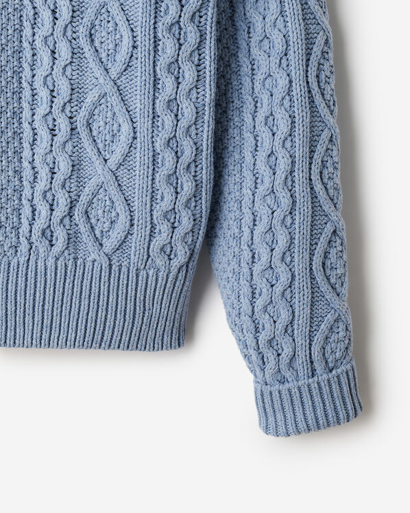 Cable Knit Quarter Zip Sweater