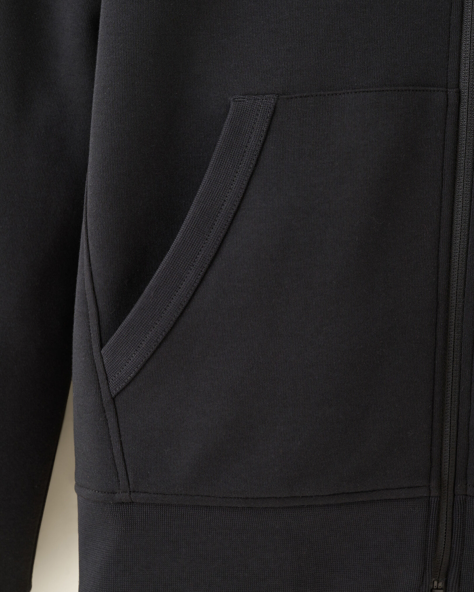 Plain black sales zip up