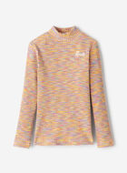 Toddler Girls Space Dye Mock Neck Top