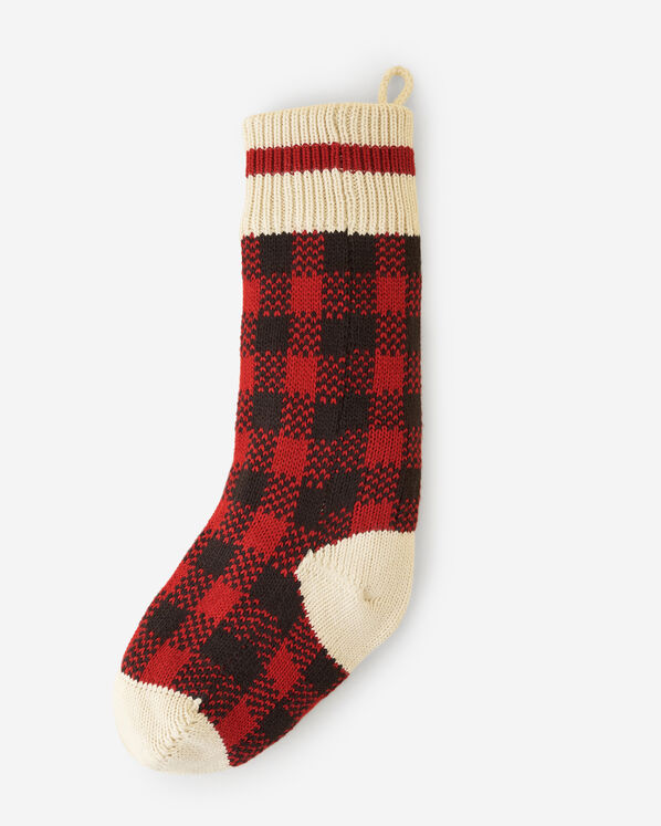 Bas de Noël en tricot à carreaux Park