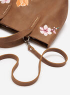 Petit fourre-tout floral en cuir Tribe