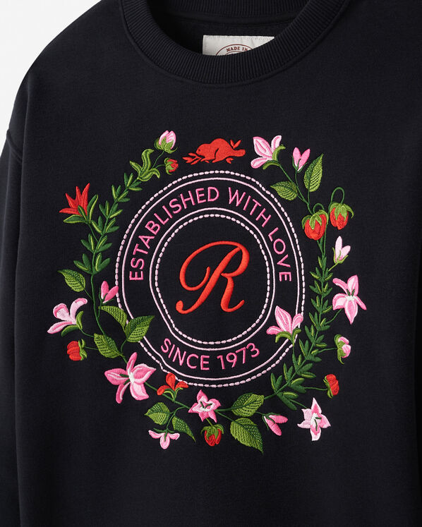 Chandail &agrave; col rond en molleton Amour Studio 