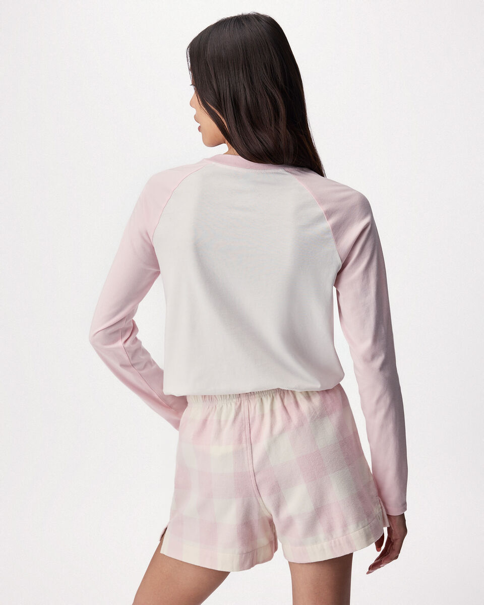 T-shirt &agrave; manches longues Cooper &agrave; carreaux pour femme