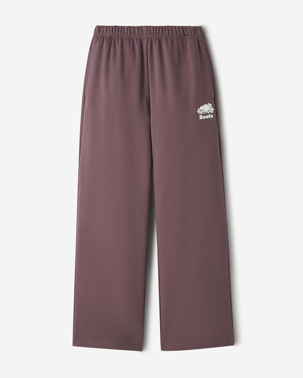 Pantalon &agrave; jambe large en molleton de coton bio Cooper