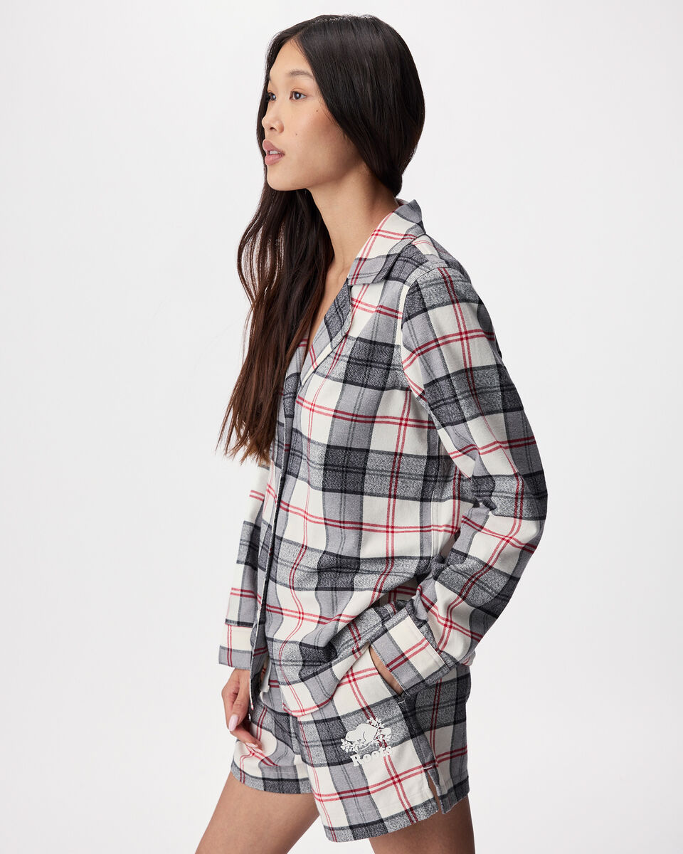 Chemise de pyjama &agrave; carreaux pour femme