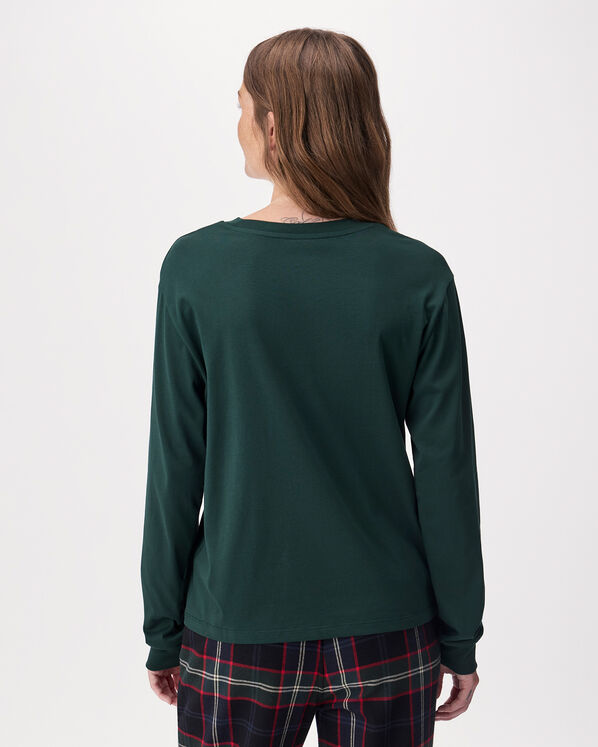 Womens Festive Cooper Long Sleeve T-Shirt