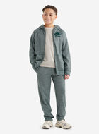 Chandail original &agrave; capuchon et glissi&egrave;re en jersey bouclette de coton bio pour enfants