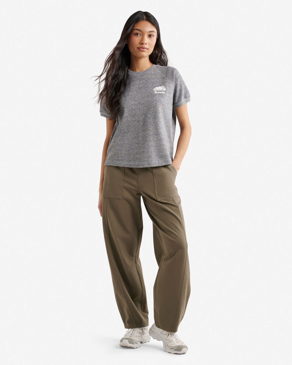 Chandail &agrave; manches courtes en jersey bouclette bio Cooper